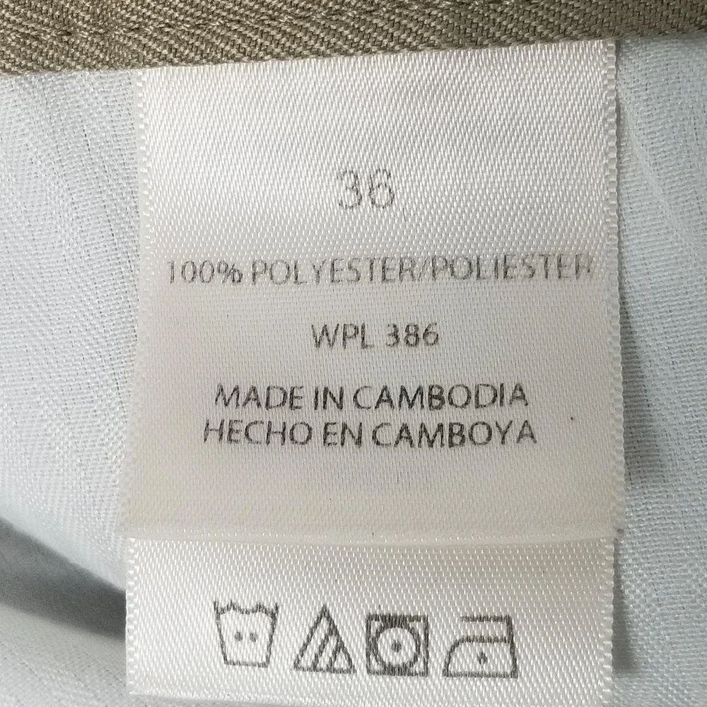 Haggar Shorts Mens 38 Beige Chino Polyester Microfiber‎ 10 Inseam Casual Summer